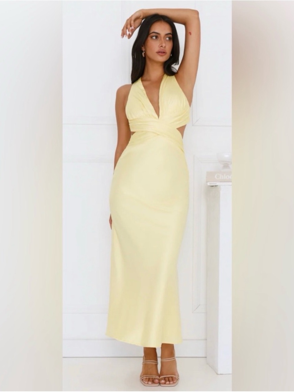Hello Molly Yellow Halter Dress